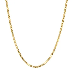 Curb Chain Necklace 14K Yellow Gold, 2.20mm (Ready To Ship)