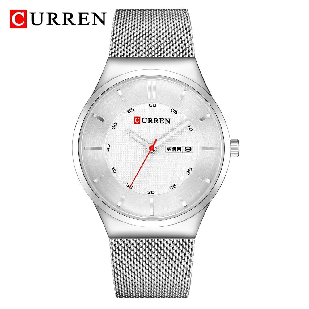 CURREN Brand Watch Men Business Waterproof Clock Slim Mesh Strap Quartz Mens Watches Top Brand Luxury Relogio Masculino Fashion