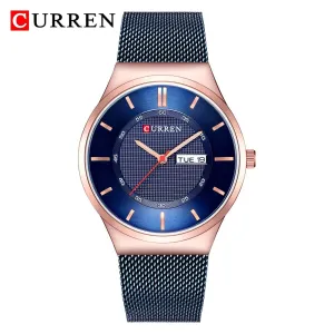 CURREN Brand Watch Men Business Waterproof Clock Slim Mesh Strap Quartz Mens Watches Top Brand Luxury Relogio Masculino Fashion