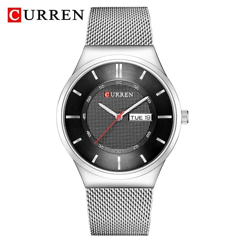 CURREN Brand Watch Men Business Waterproof Clock Slim Mesh Strap Quartz Mens Watches Top Brand Luxury Relogio Masculino Fashion