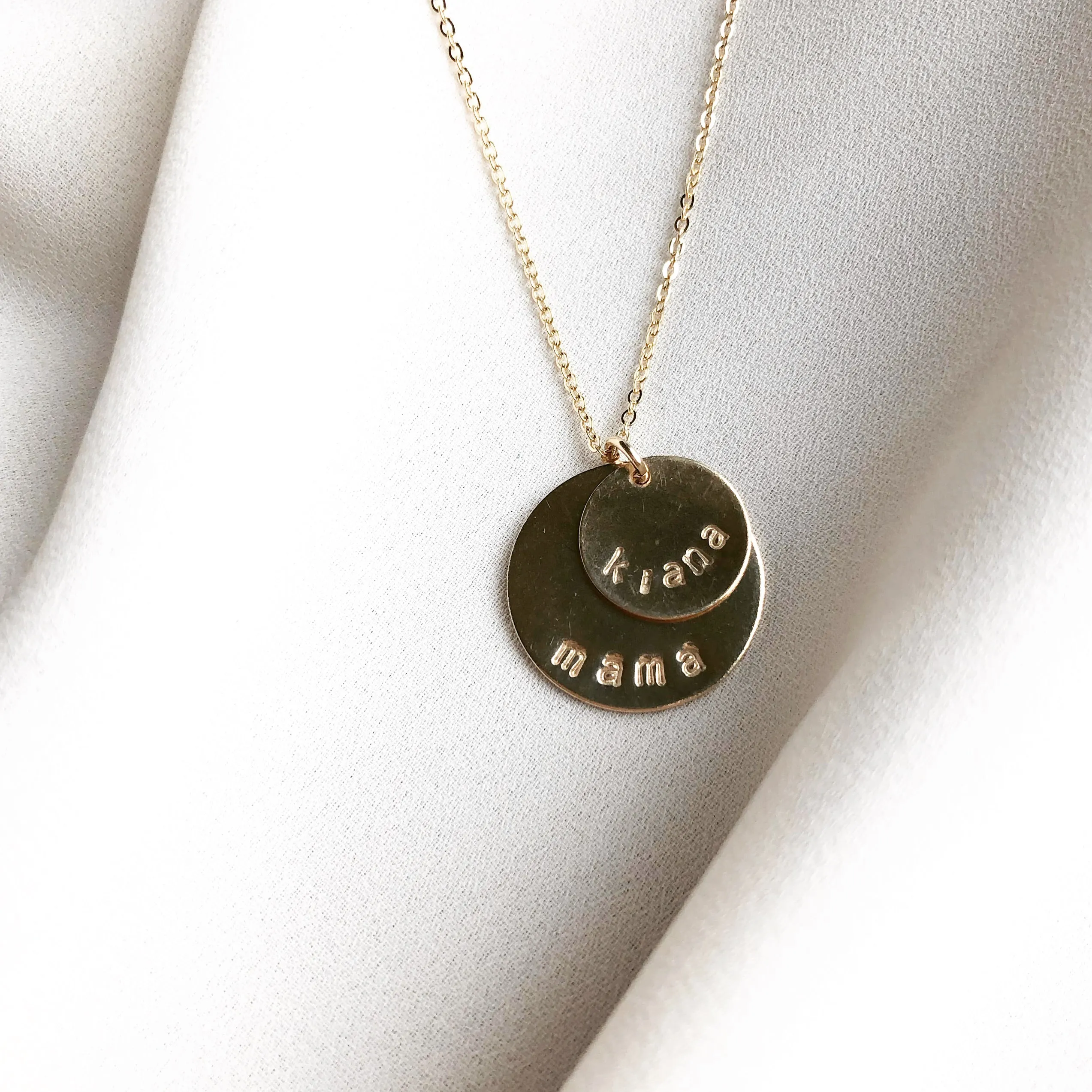 CUSTOM DOUBLE DISC NECKLACE