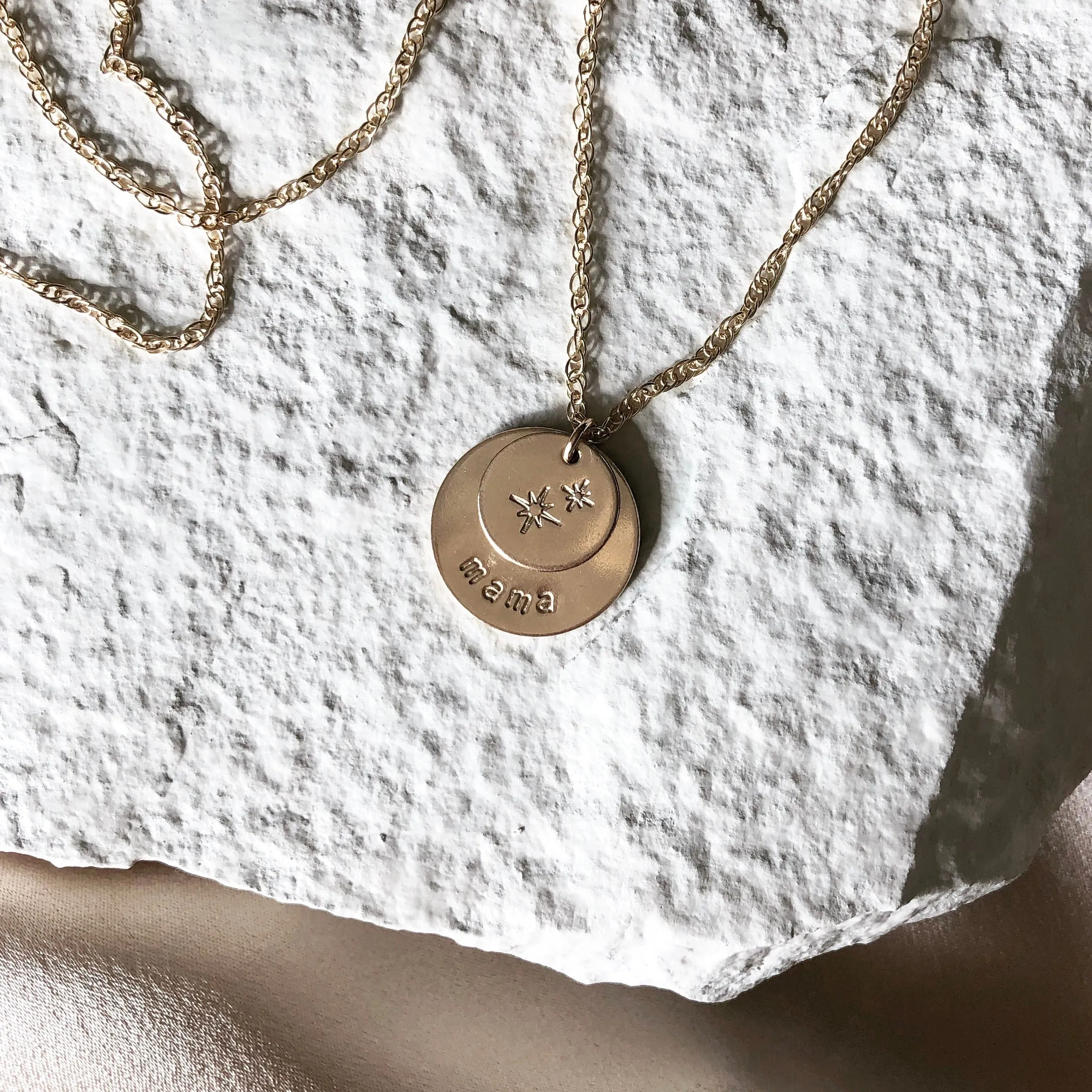 CUSTOM DOUBLE DISC NECKLACE