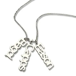 Customized Vertical Multi Names Necklace