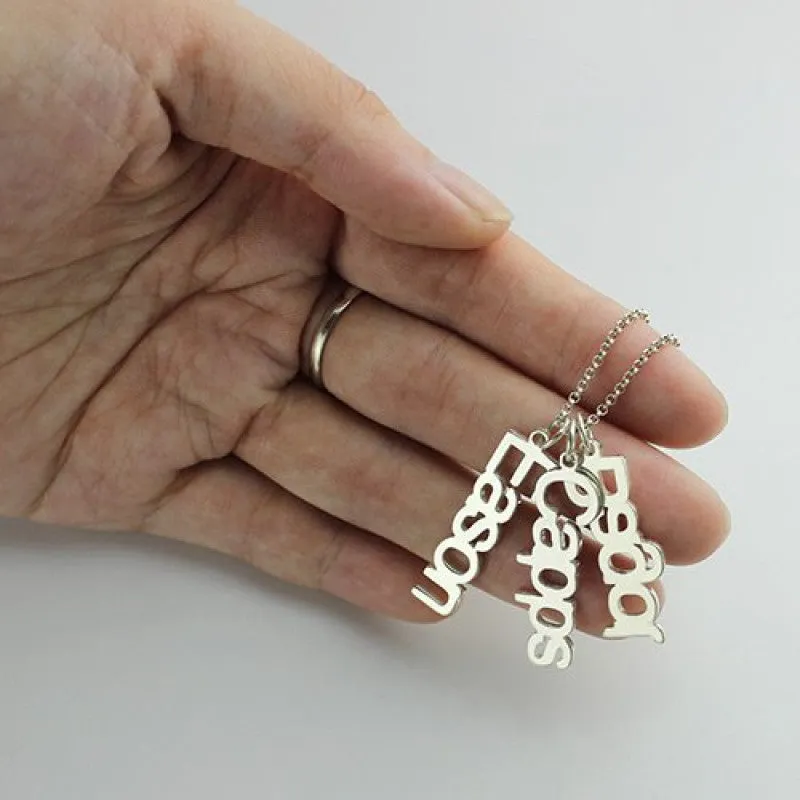 Customized Vertical Multi Names Necklace