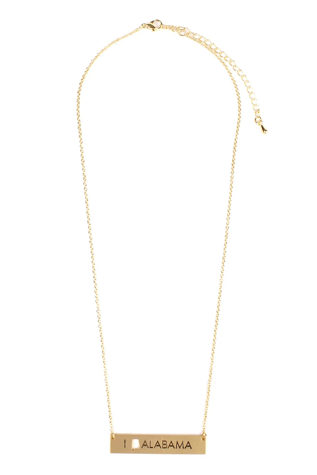 CUTOUT ALABAMA BAR NECKLACE