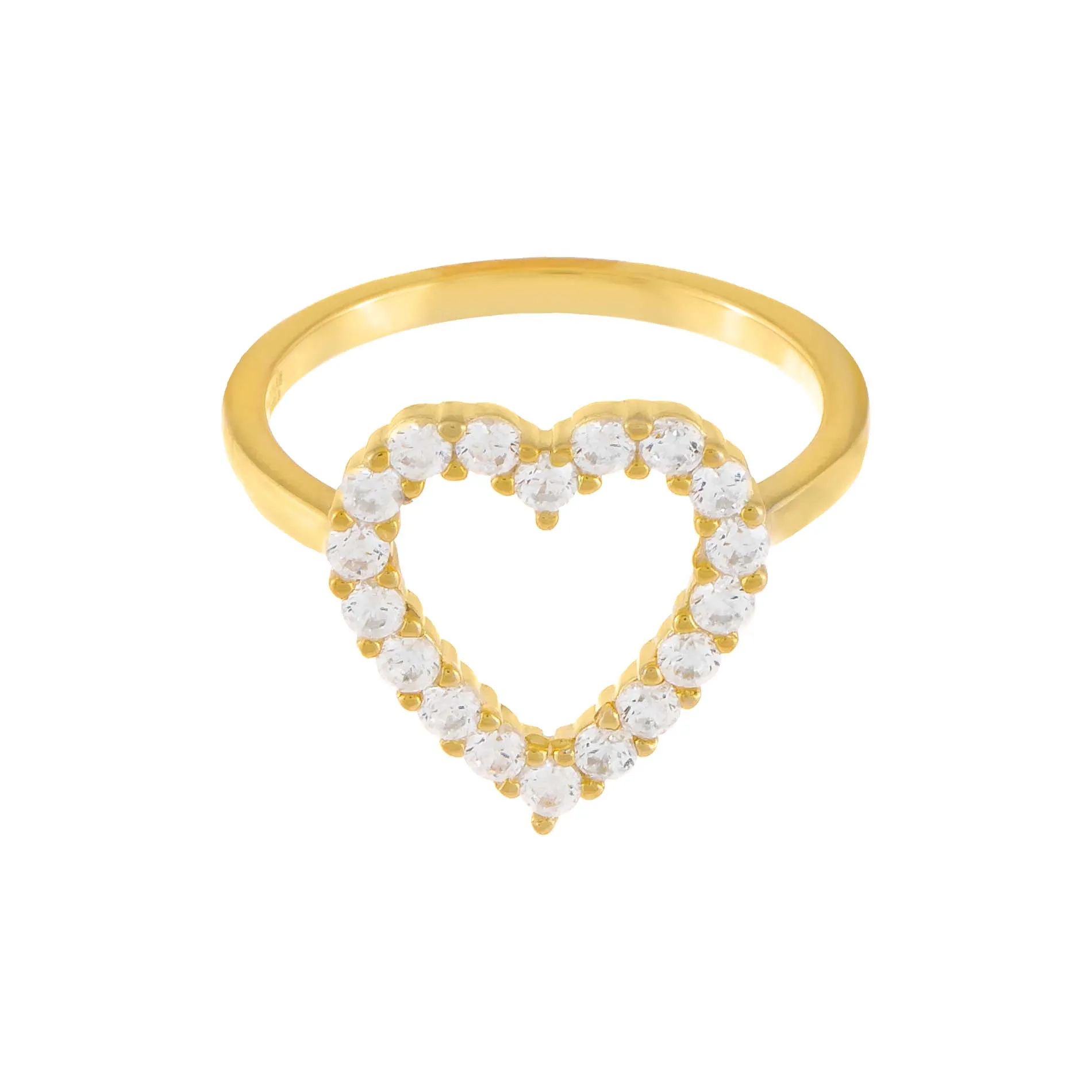 CZ Open Heart Ring