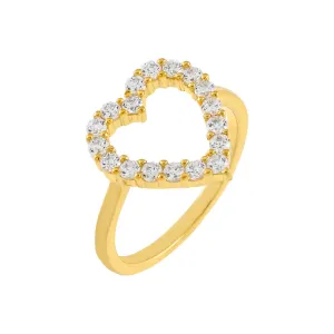 CZ Open Heart Ring