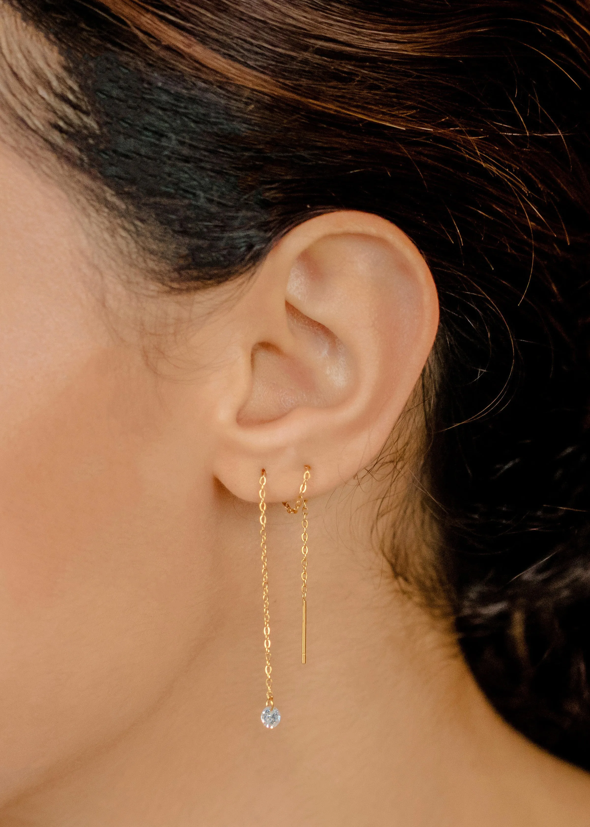 CZ Threader Earrings