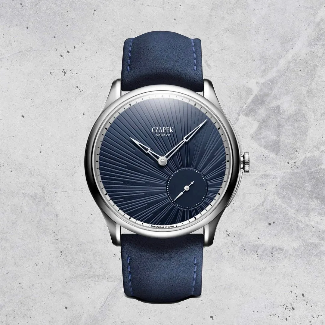 Czapek Promenade Guilloché ‘Soleil’ Bleu Nuit 38mm (Pre-order)