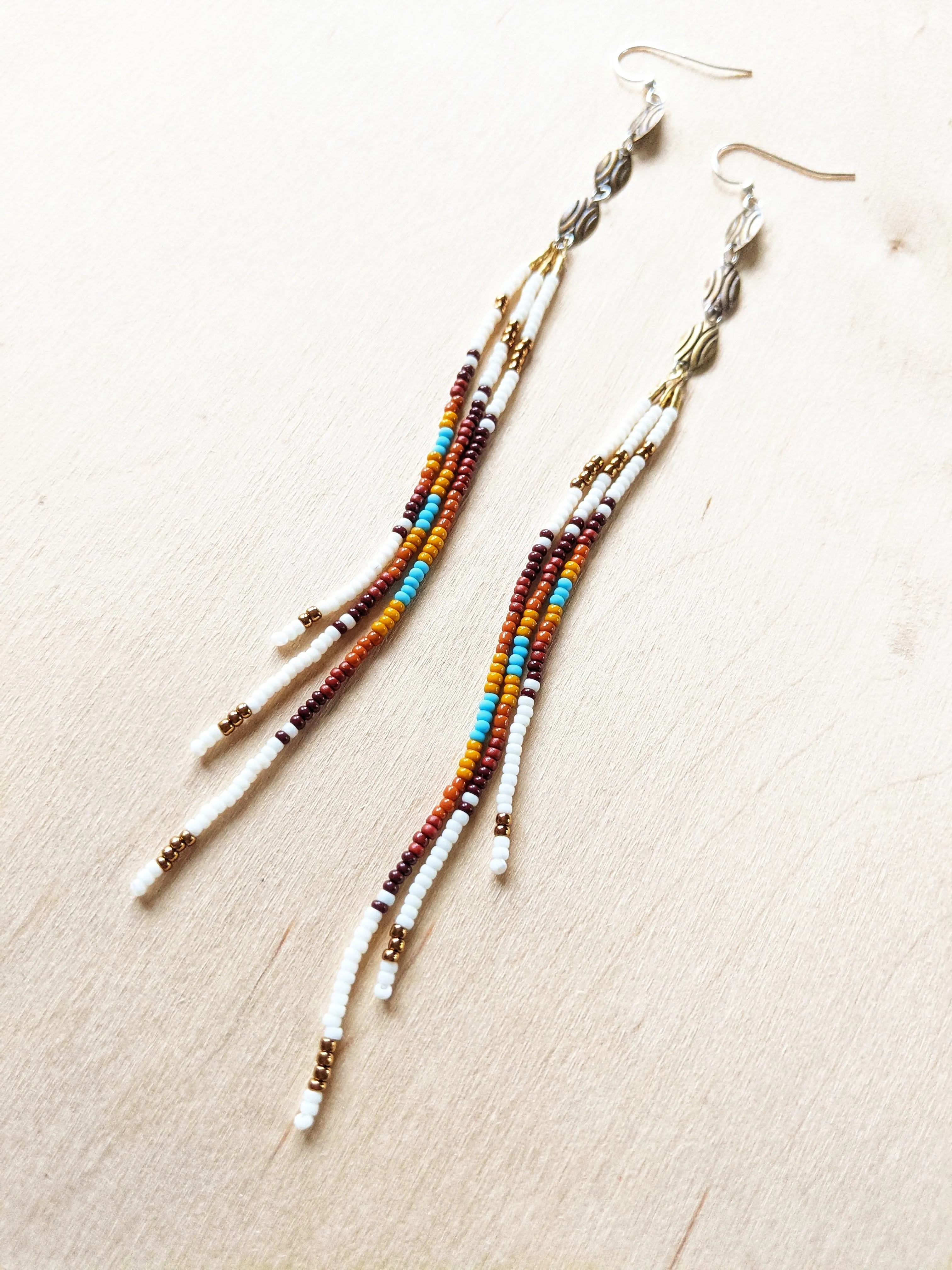 Dahteste Classic Threader Beaded Earrings