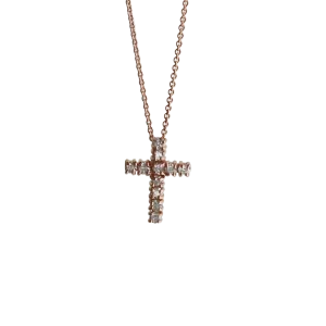 Dainty Rose Gold Cross Necklace
