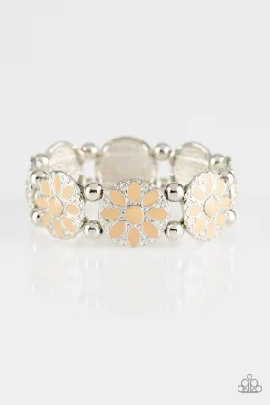 Dancing Dahlias Brown Paparazzi Bracelet