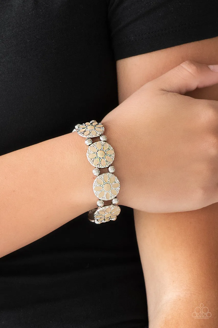 Dancing Dahlias Brown Paparazzi Bracelet