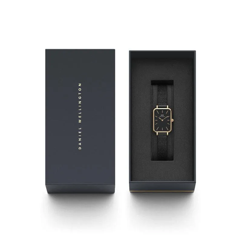 Daniel Wellington Quadro Pressed Ashfield Gents Mesh Black
