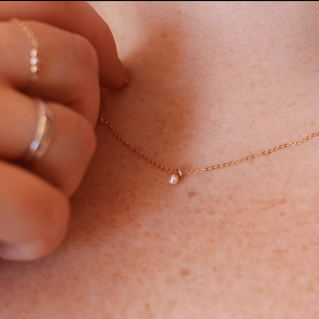 Daughter Drop Pearl Necklace
