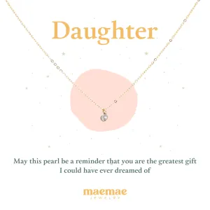 Daughter Drop Pearl Necklace