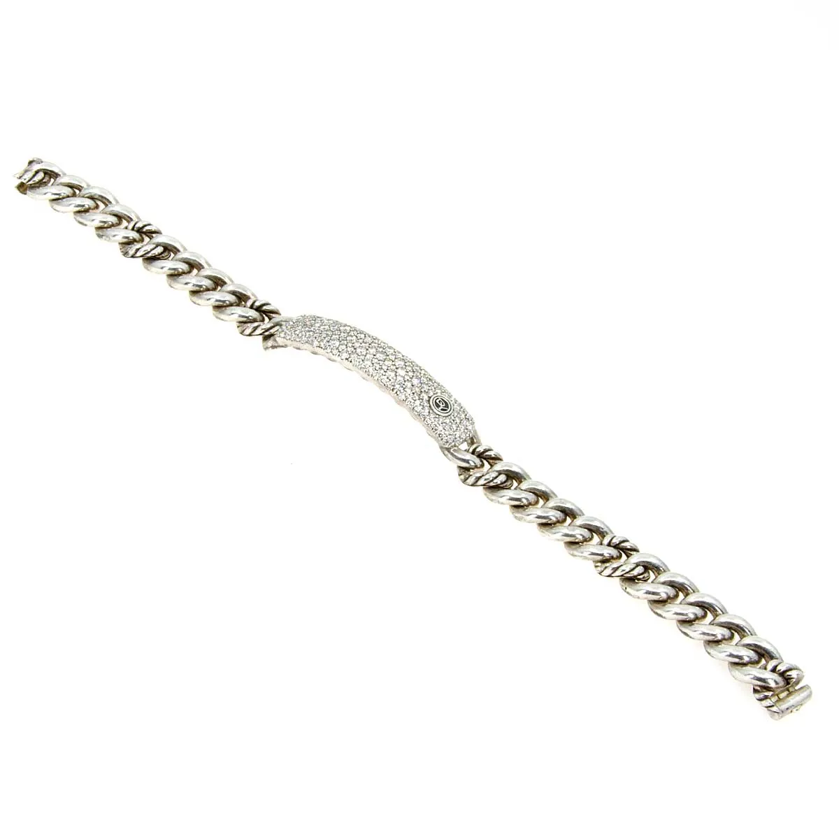 David Yurman Belmont Curb ID Bracelet with Diamonds