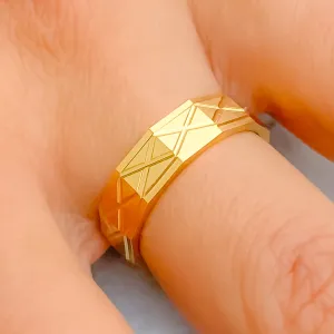 Decadent distinctive 21k Gold Band