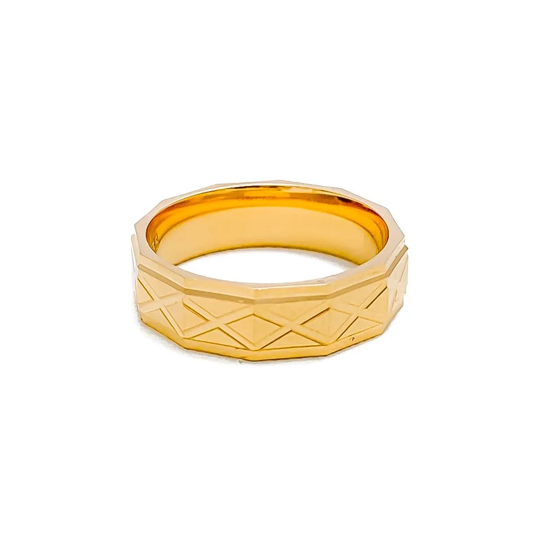 Decadent distinctive 21k Gold Band