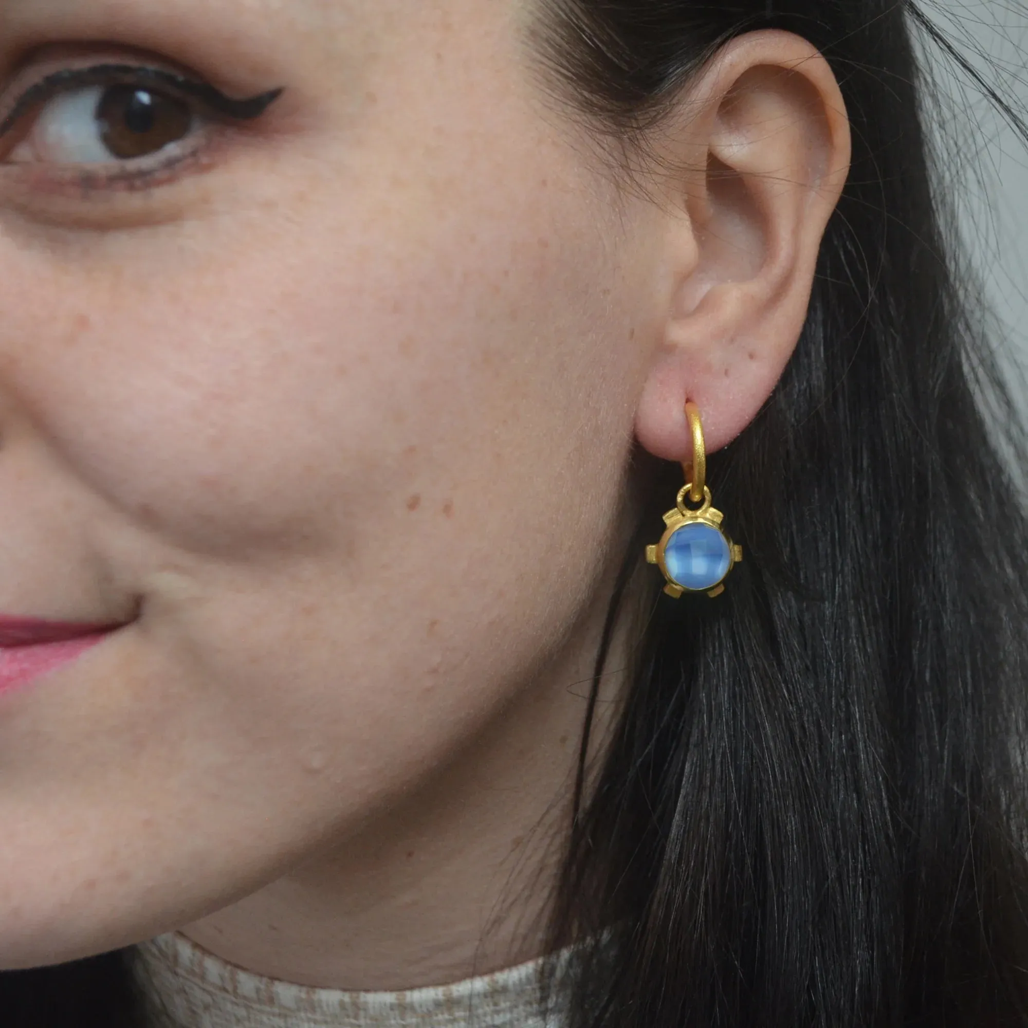 Deco-Bloom Drop Earring Mother of Pearl White