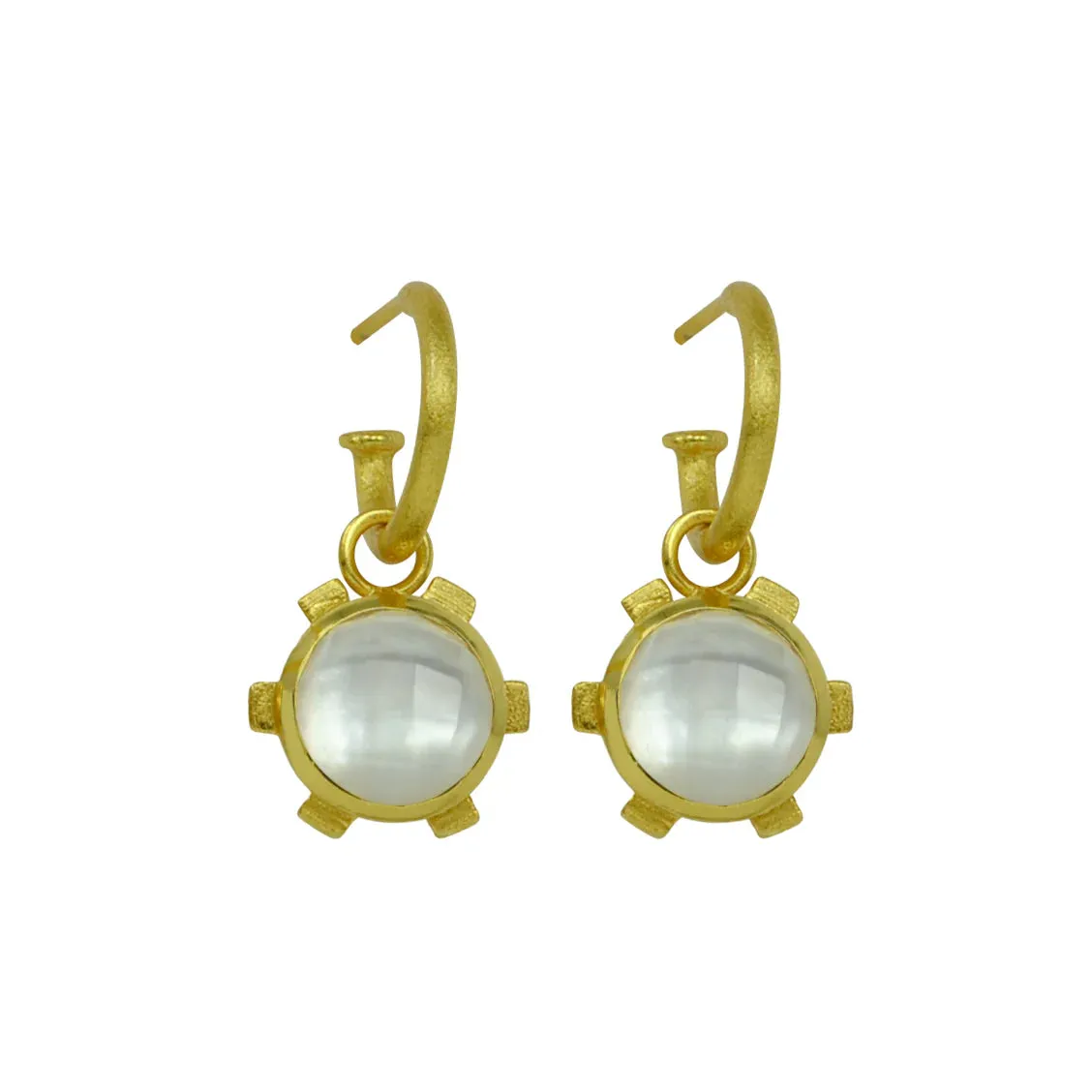 Deco-Bloom Drop Earring Mother of Pearl White