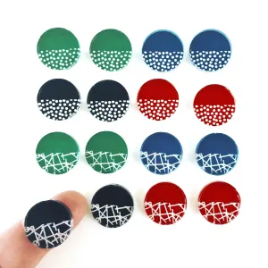 Deluxe: 17mm Duo Dots - 3 Pairs