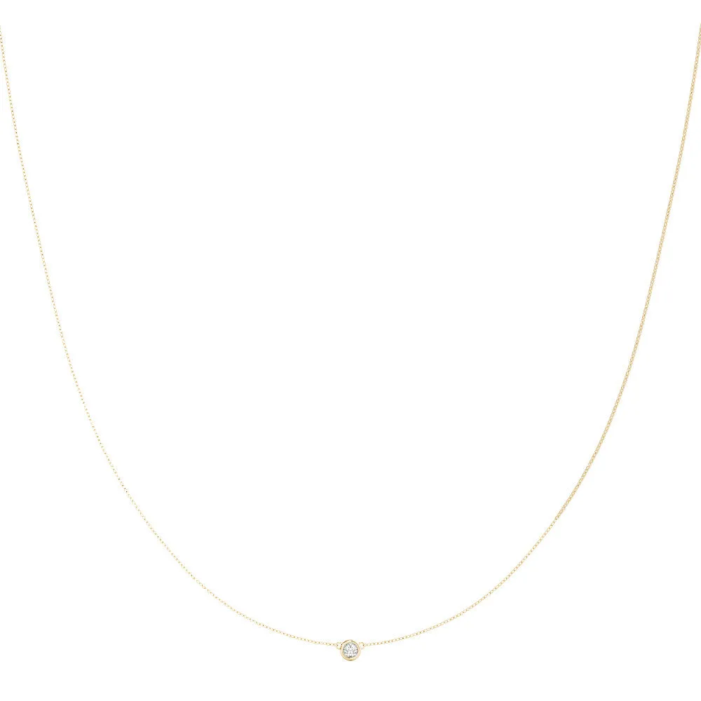 Diamond Bezel Necklace