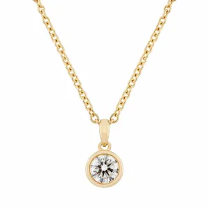 Diamond Bezel Pendant Necklace