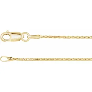 Diamond Cut Wheat Chain 1.05mm 14kt - Special Order