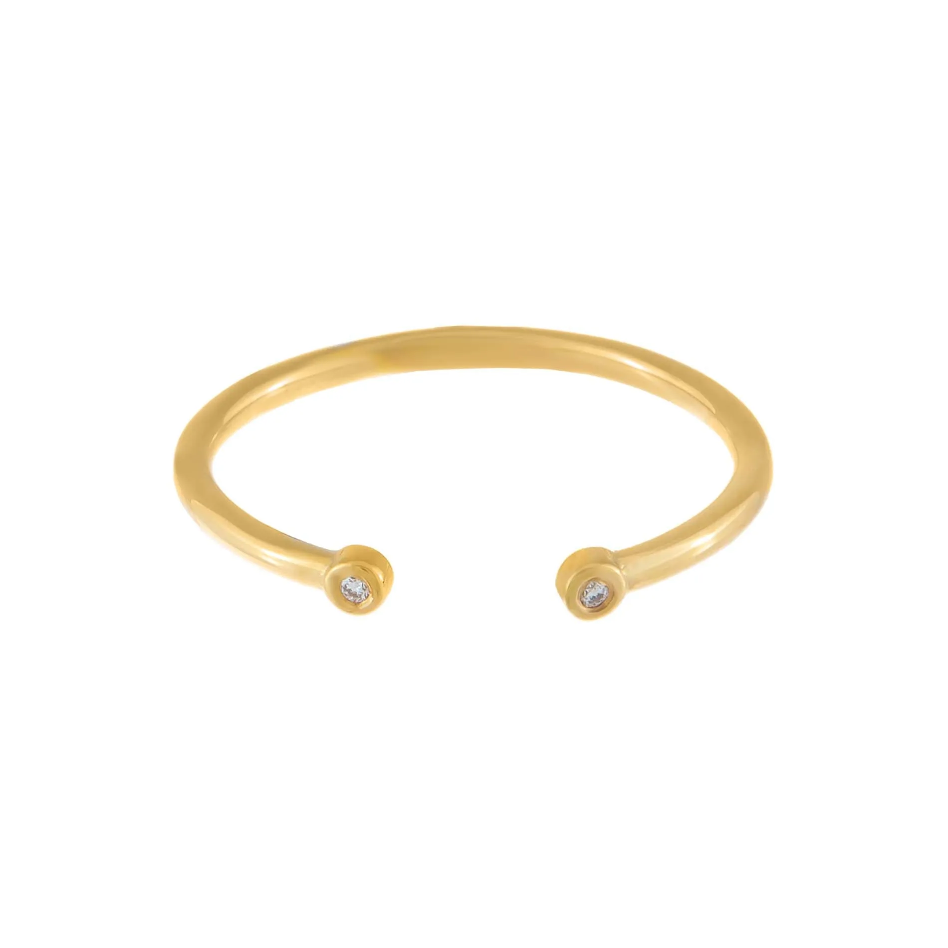 Diamond Double Bezel Ring 14K