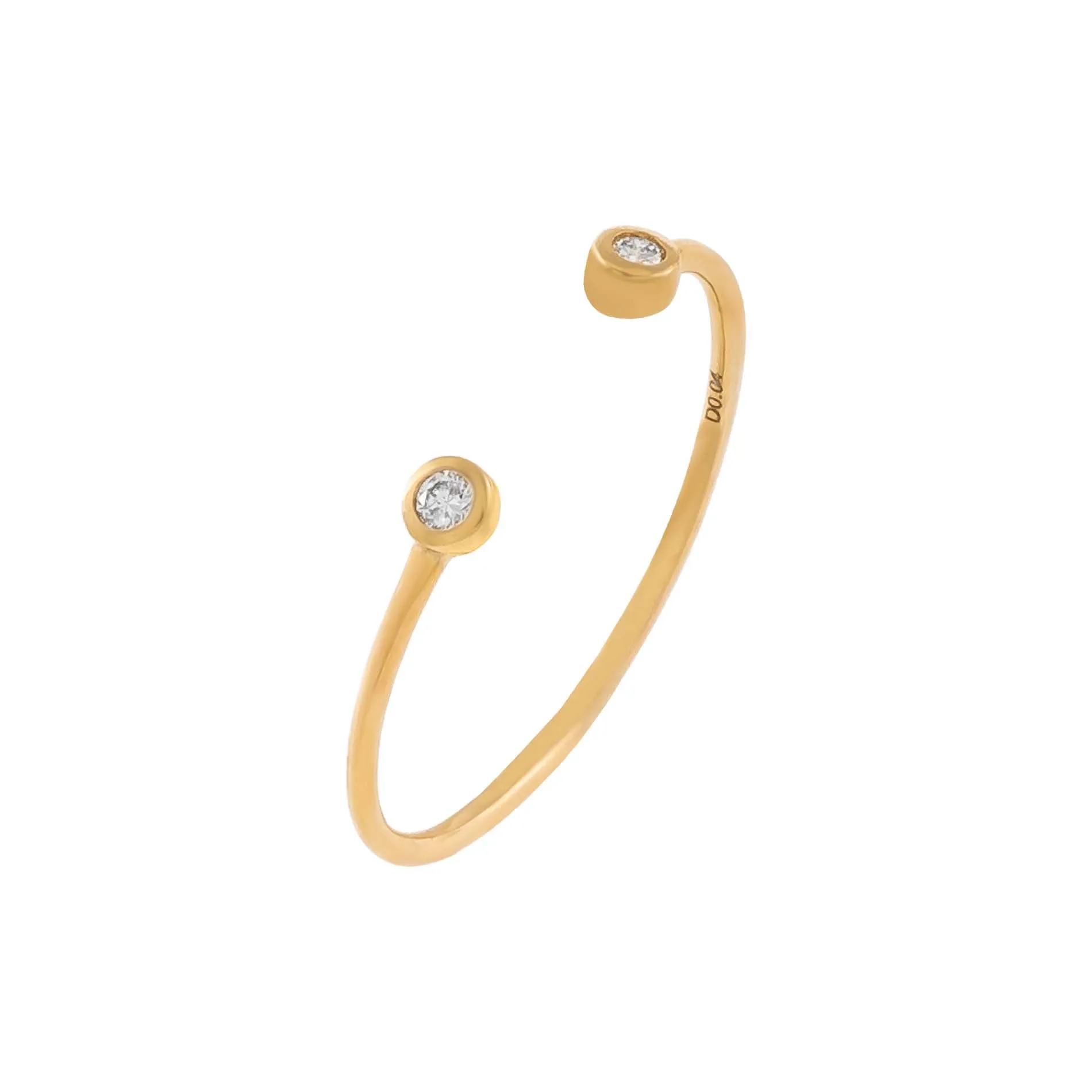 Diamond Double Bezel Ring 14K