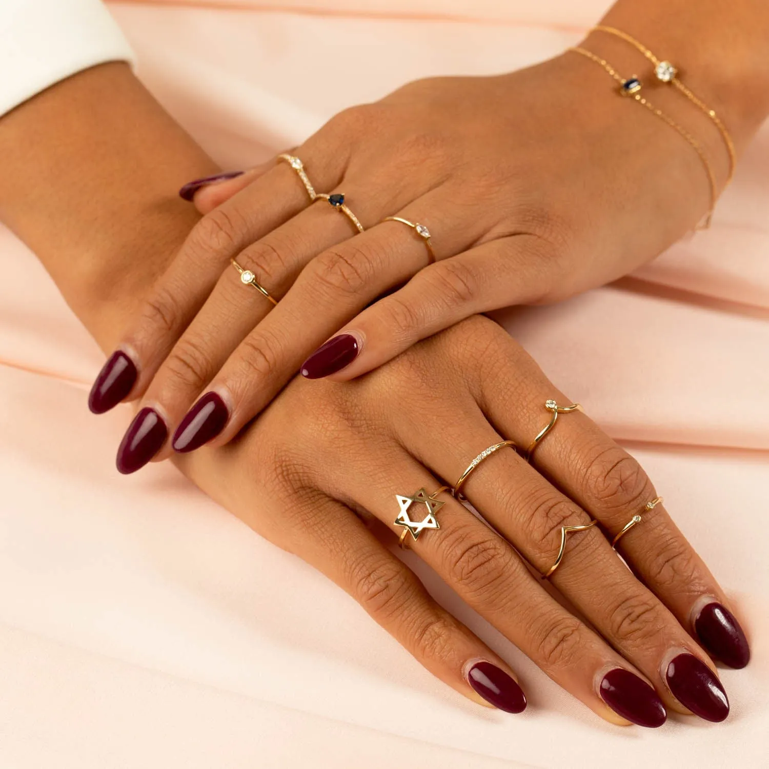 Diamond Double Bezel Ring 14K