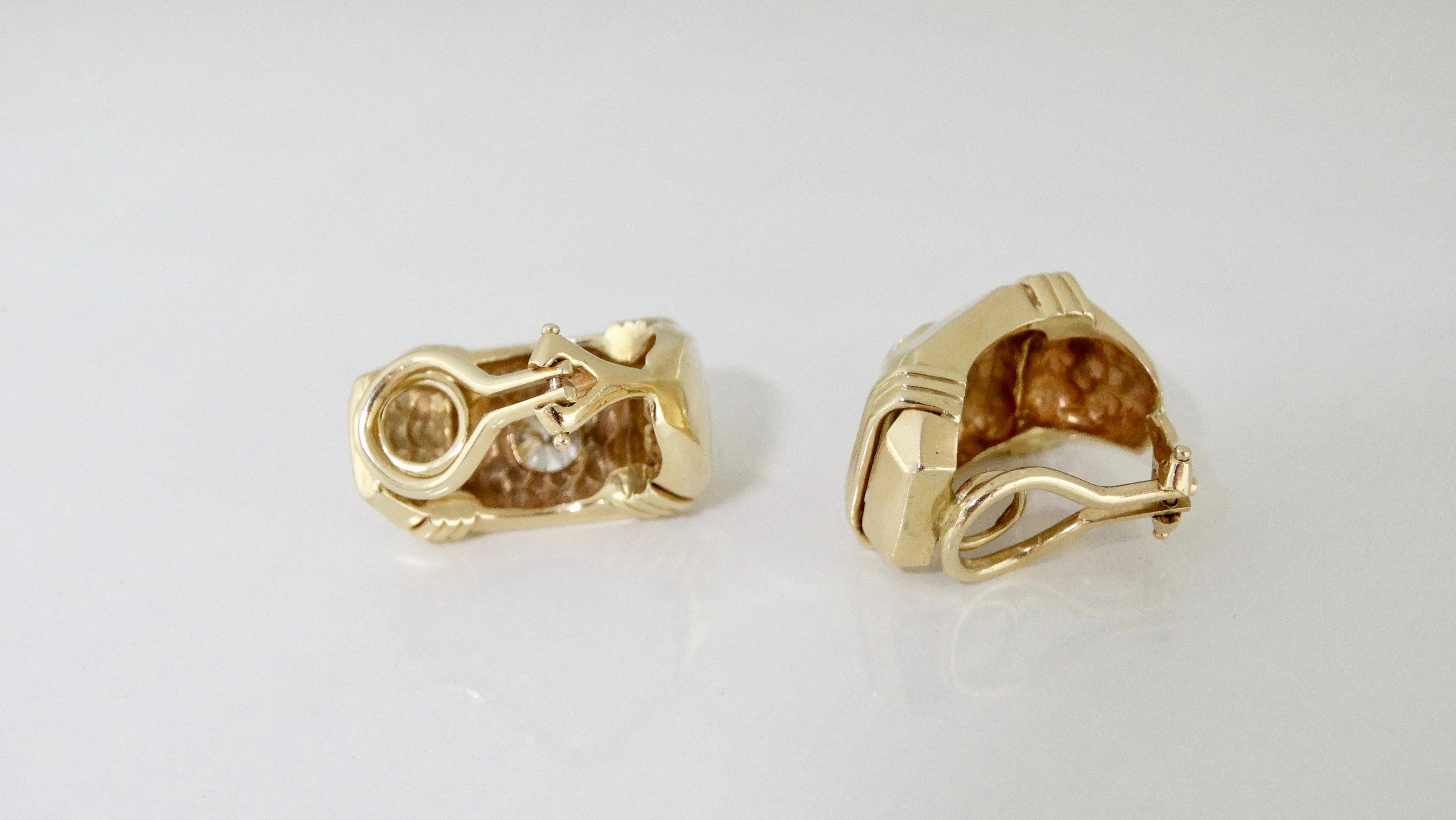Diamond French Clip Earrings