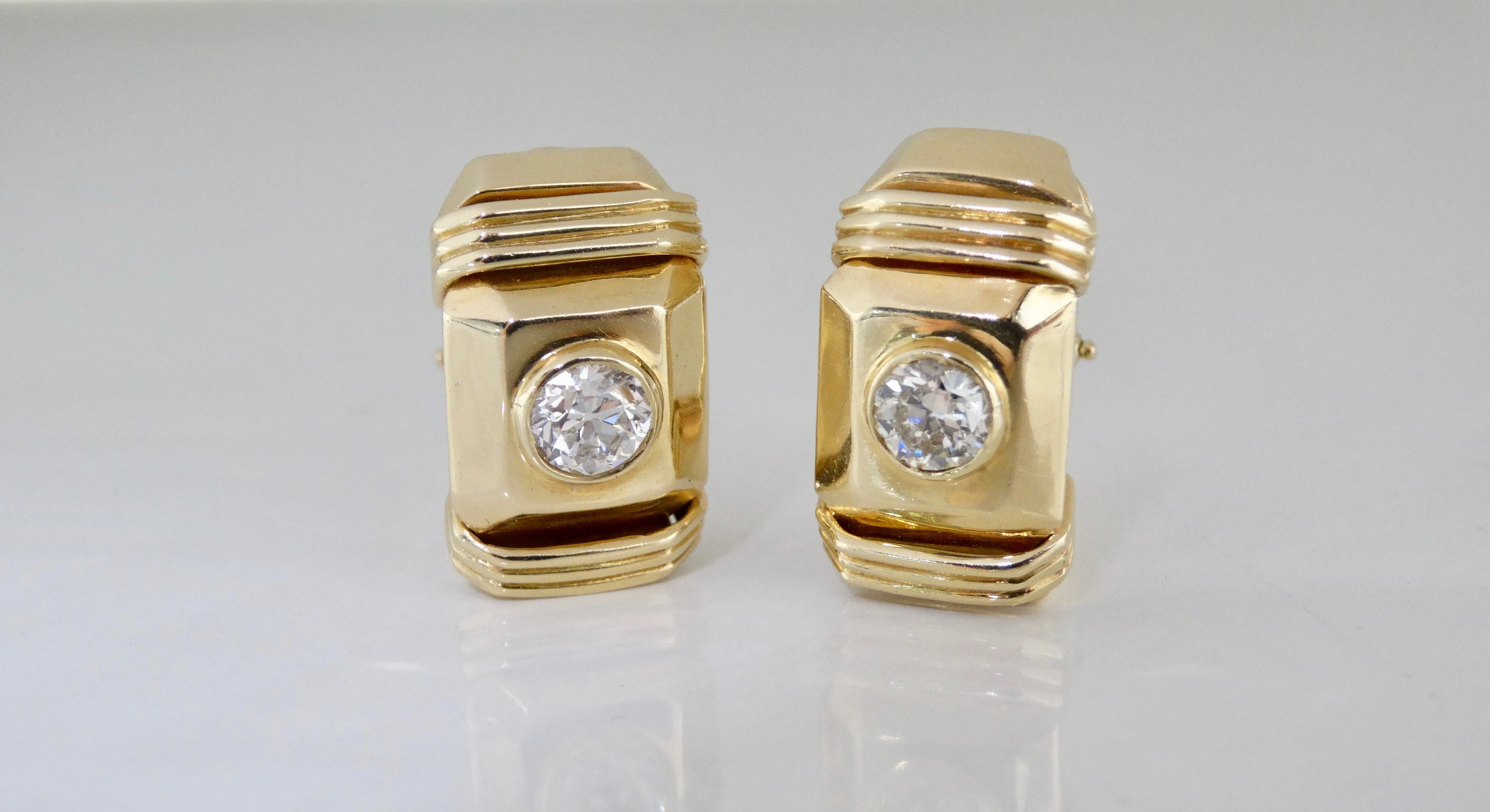 Diamond French Clip Earrings