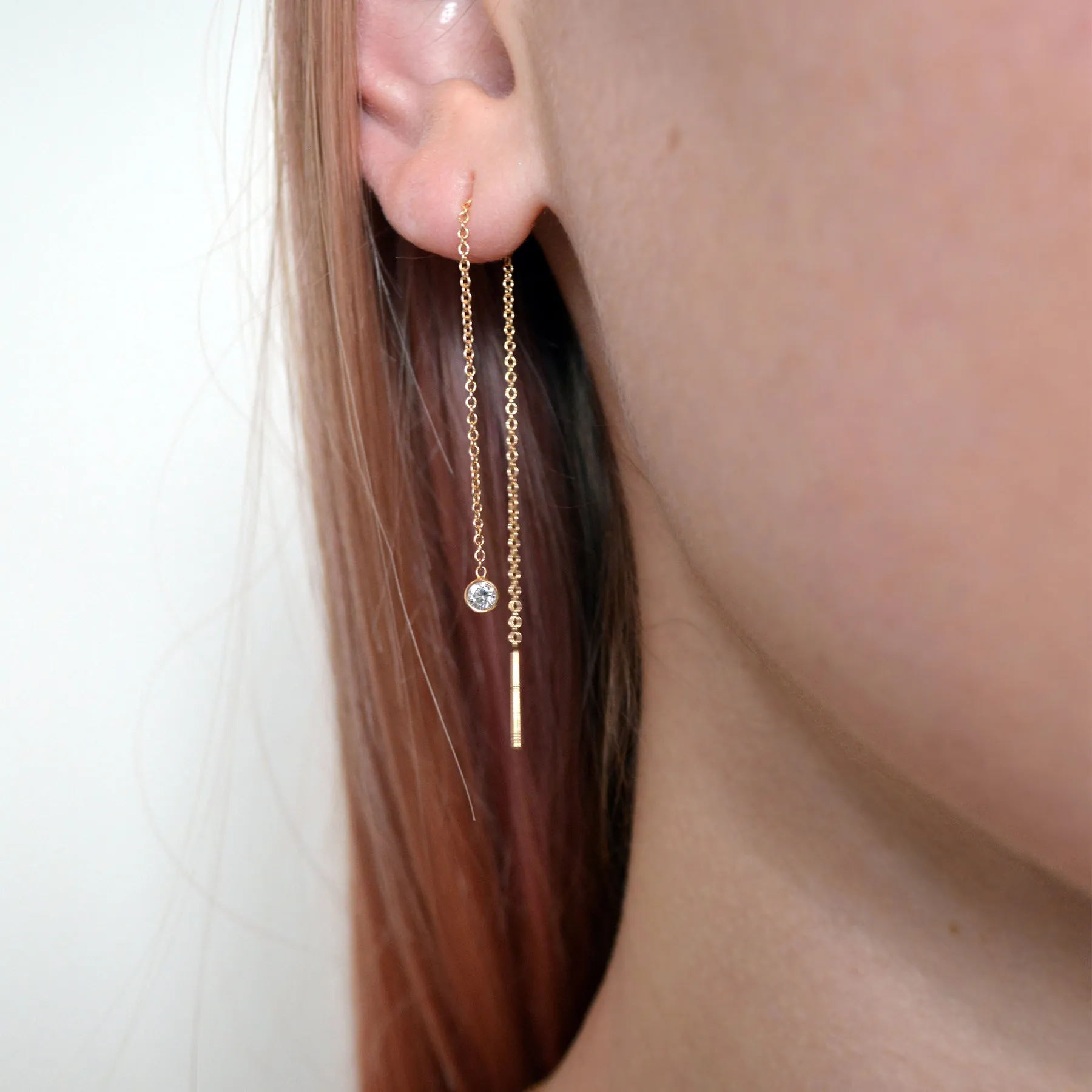 Diamond Threader Earring (Pair)