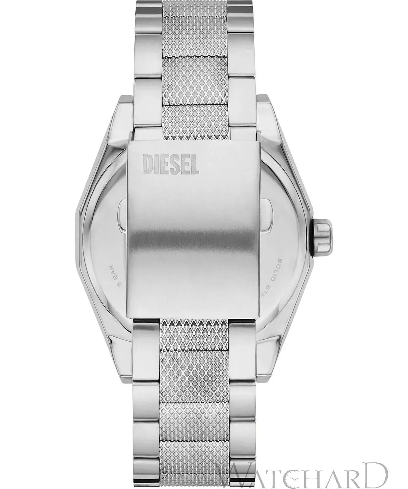 Diesel Scraper Men's Black Dial Silver Watch