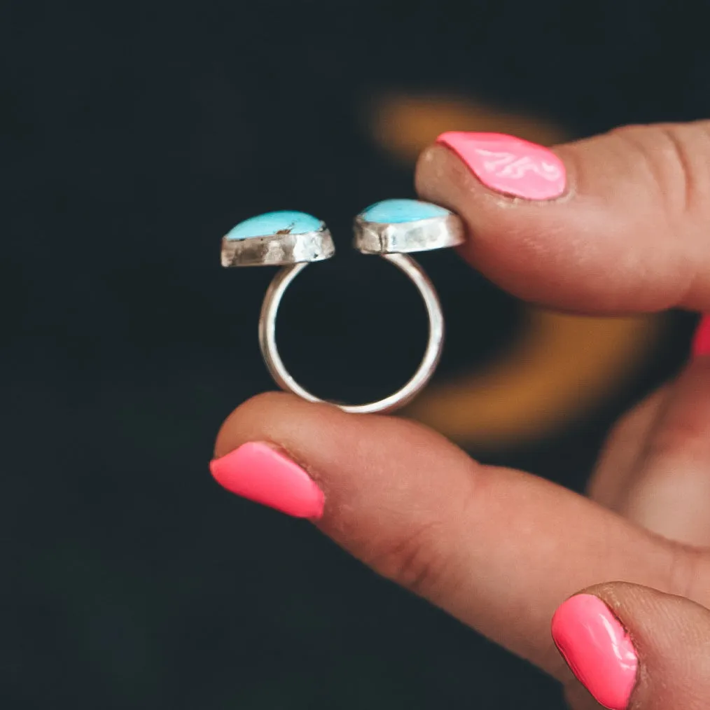 Divided and United Ring - Golden Hills Turquoise, Size 5.5 - 6.5