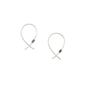 Do The Twist Earrings in Silver & Antiqued Sterling - Small