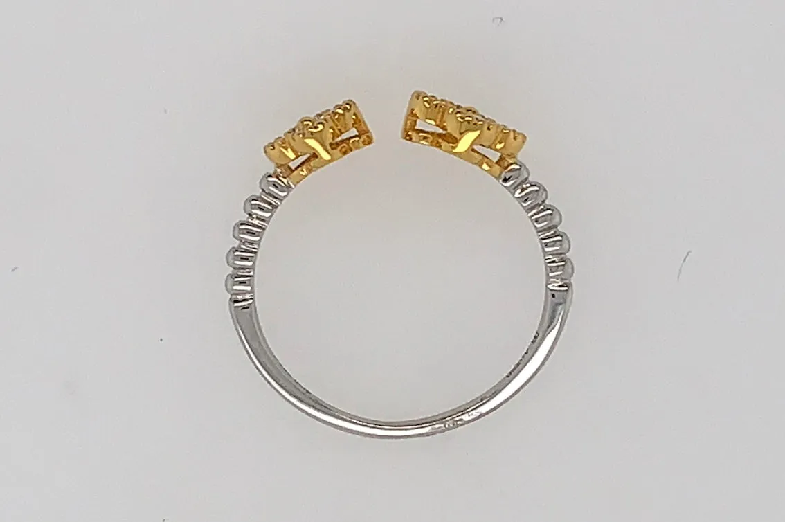 Double Clover Diamond Ring