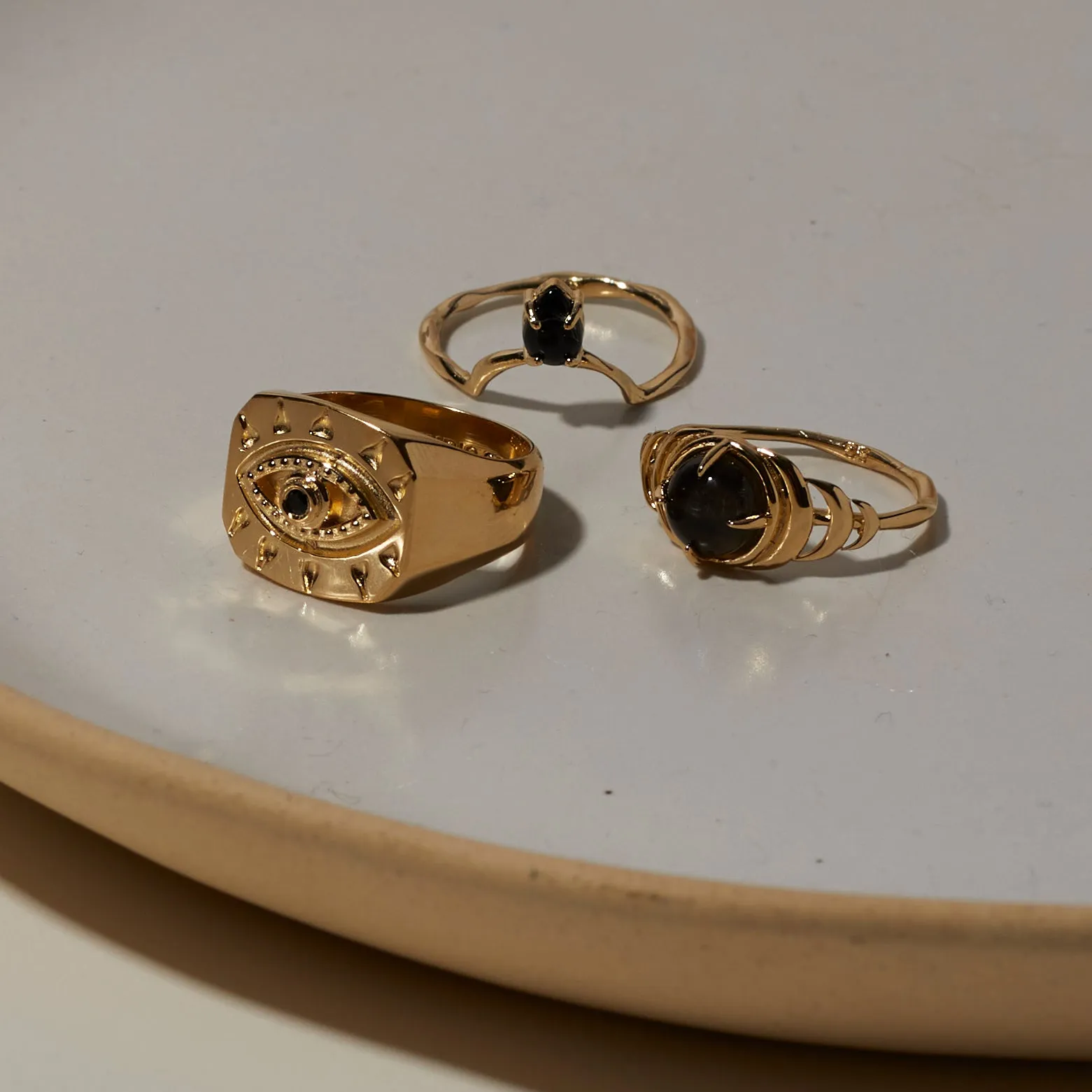 Drip Ring in Black Onyx