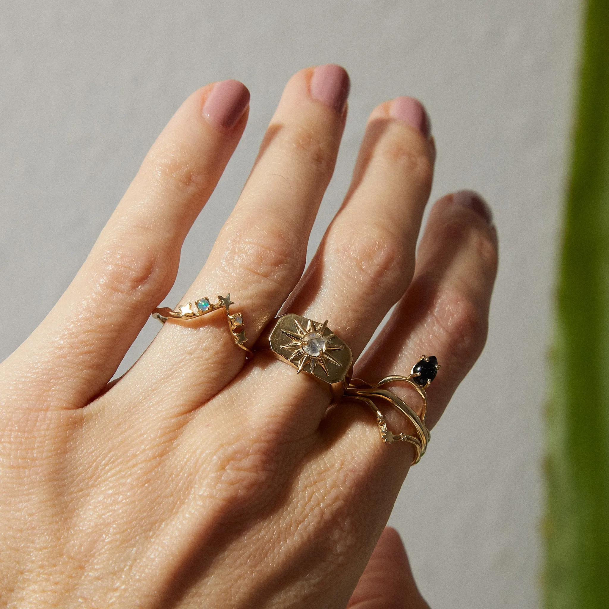 Drip Ring in Black Onyx