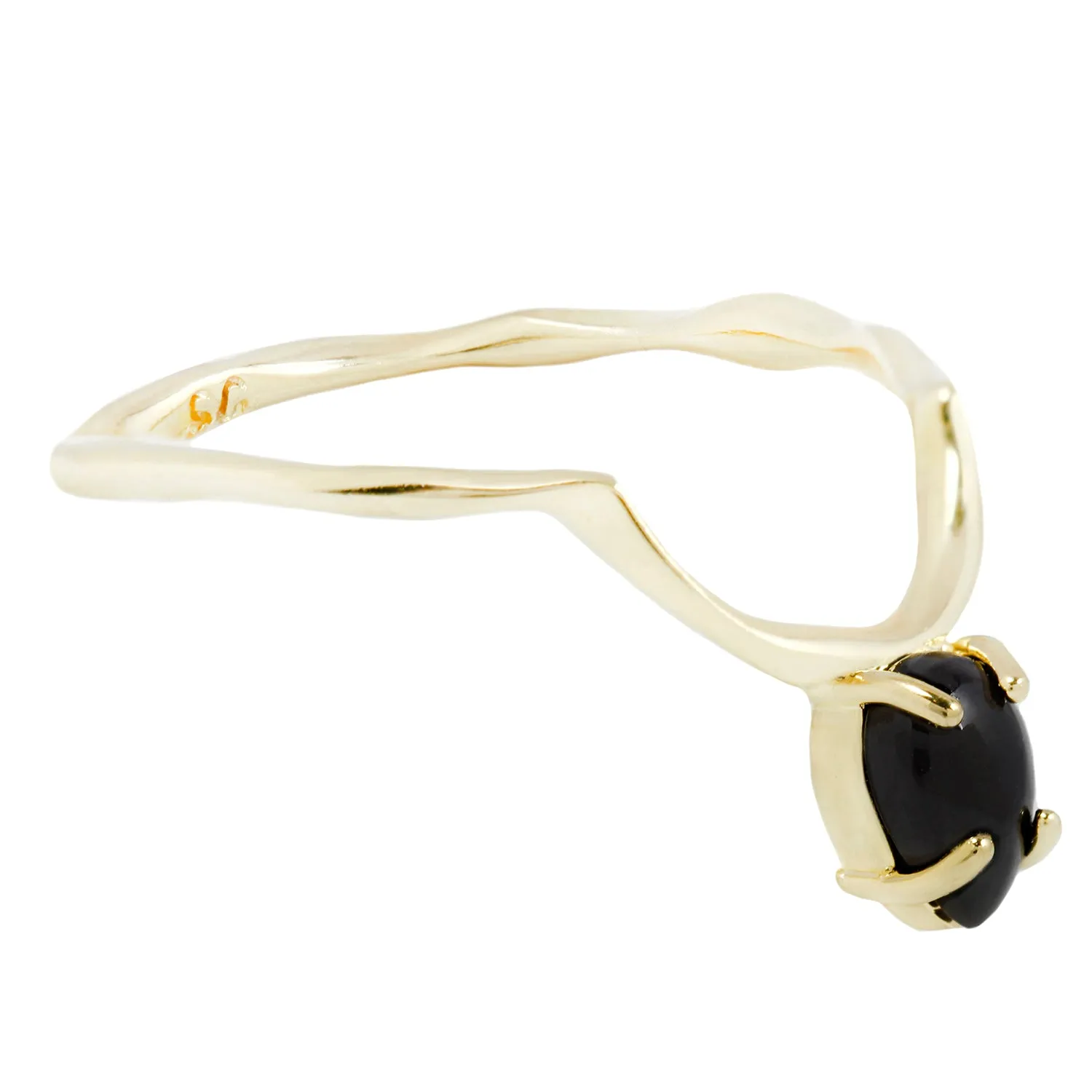 Drip Ring in Black Onyx