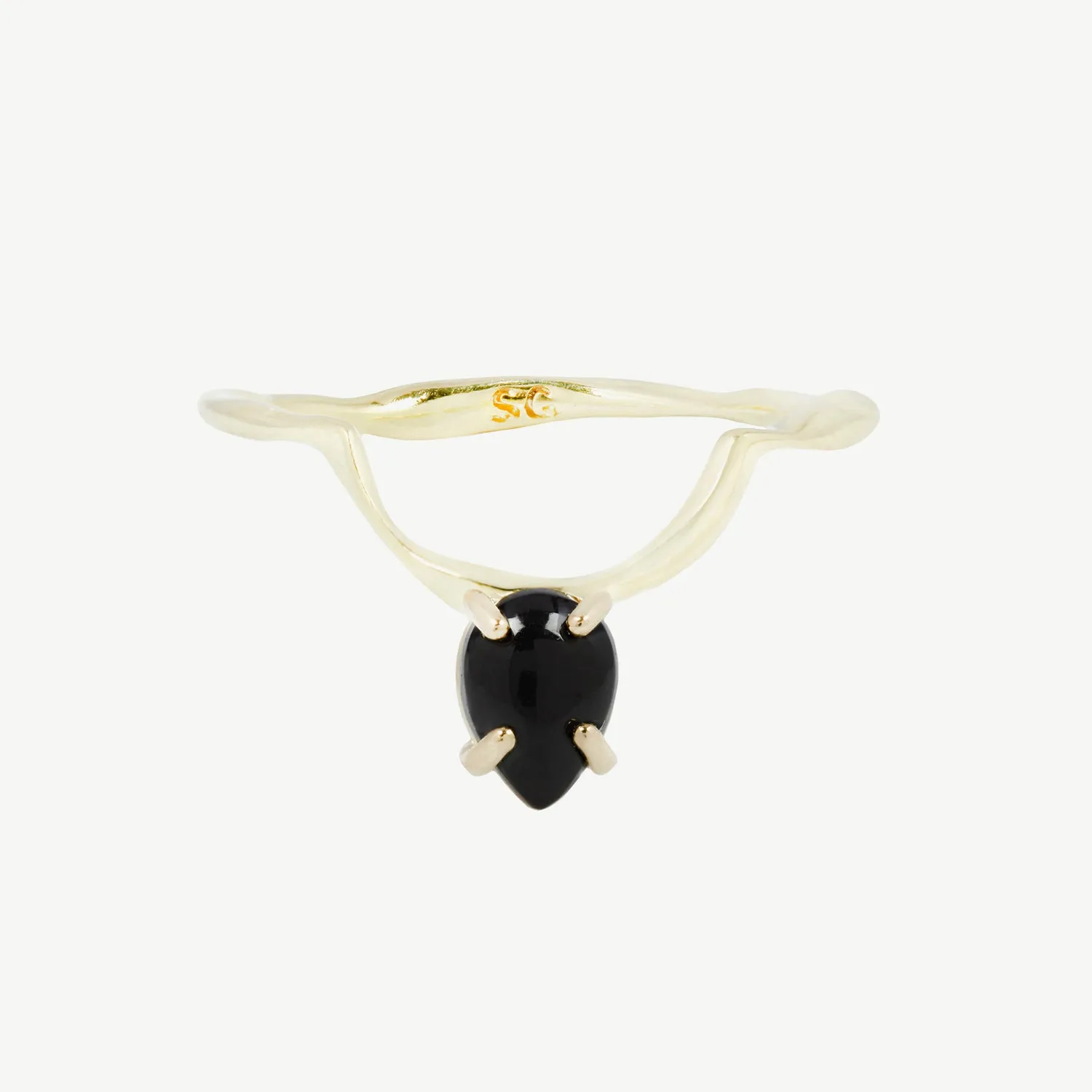 Drip Ring in Black Onyx