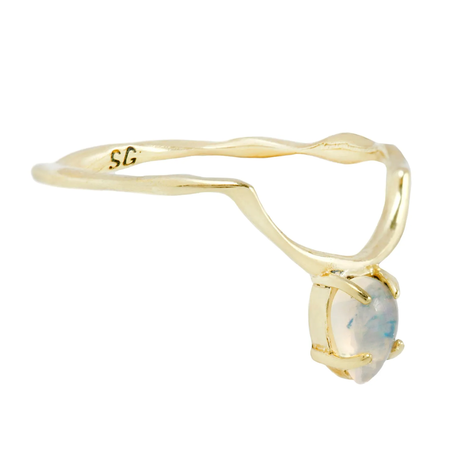 Drip Ring in Opal