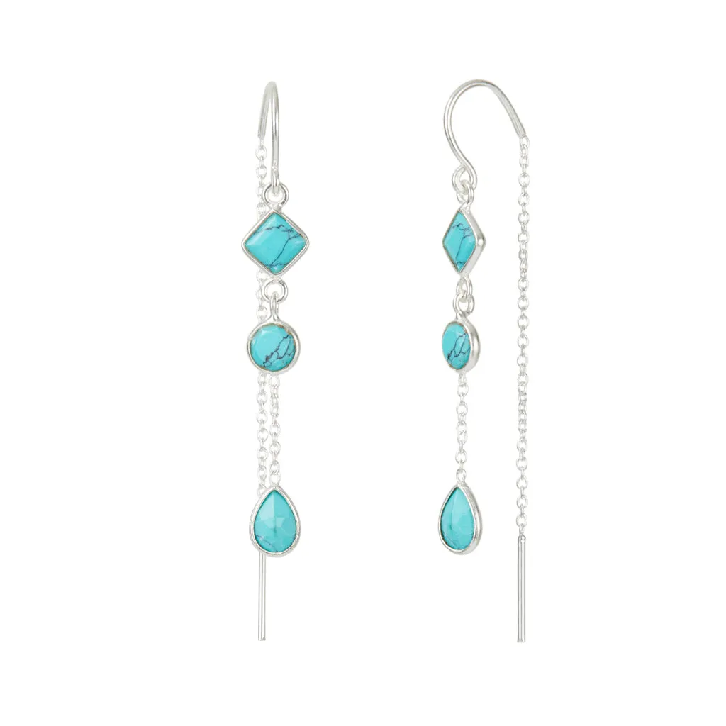 Drop In The Ocean Threader Earrings
