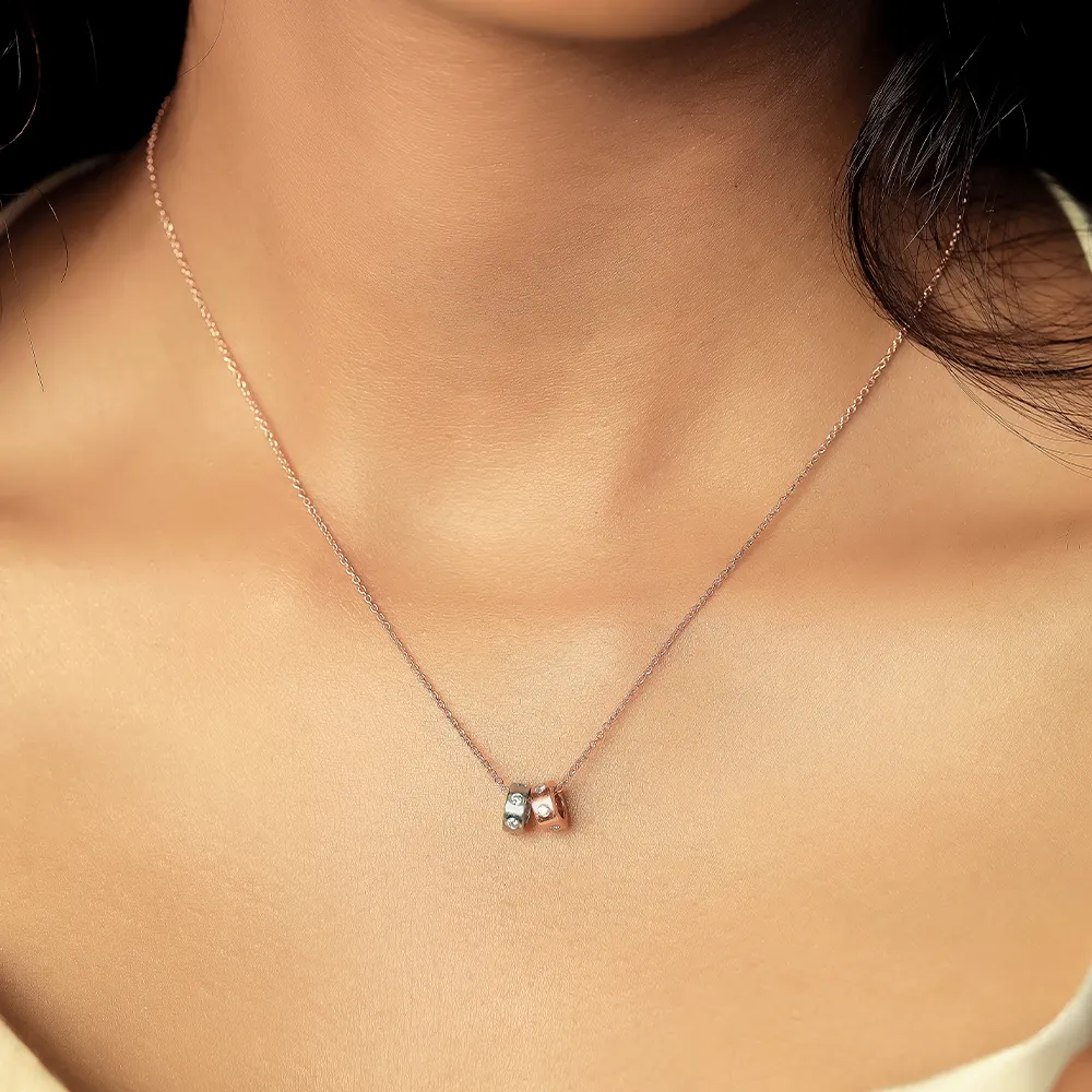 Duo Harmony Pendant - Lab Grown Diamond Necklace