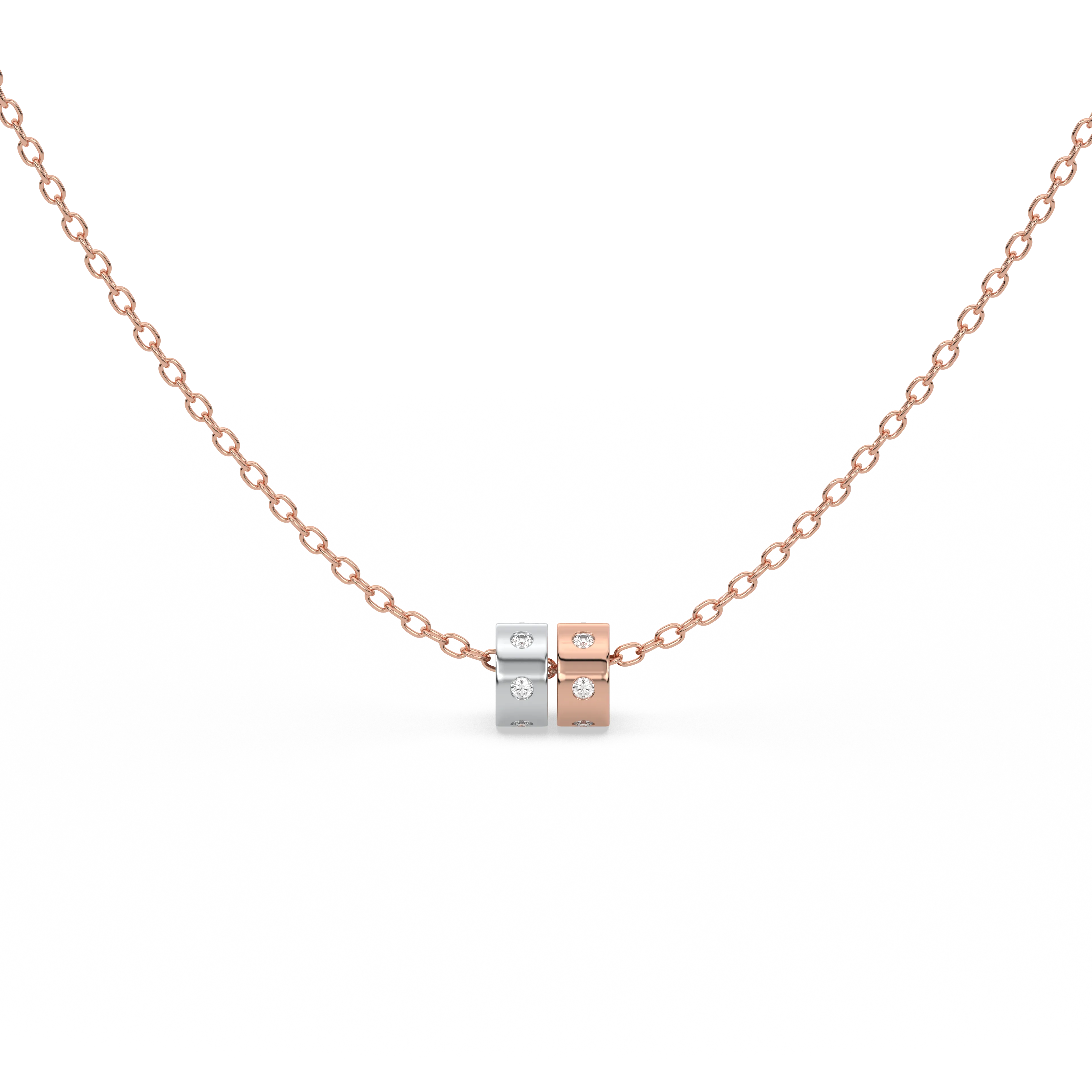 Duo Harmony Pendant - Lab Grown Diamond Necklace