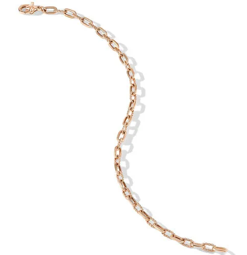 DY Madison Chain Bracelet in 18K Rose Gold, Size Small