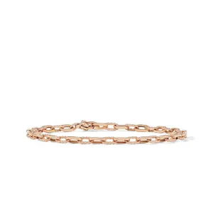 DY Madison Chain Bracelet in 18K Rose Gold, Size Small