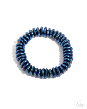 Dynamic Discs - Blue - Oil Spill Disc Paparazzi Men's Bracelet